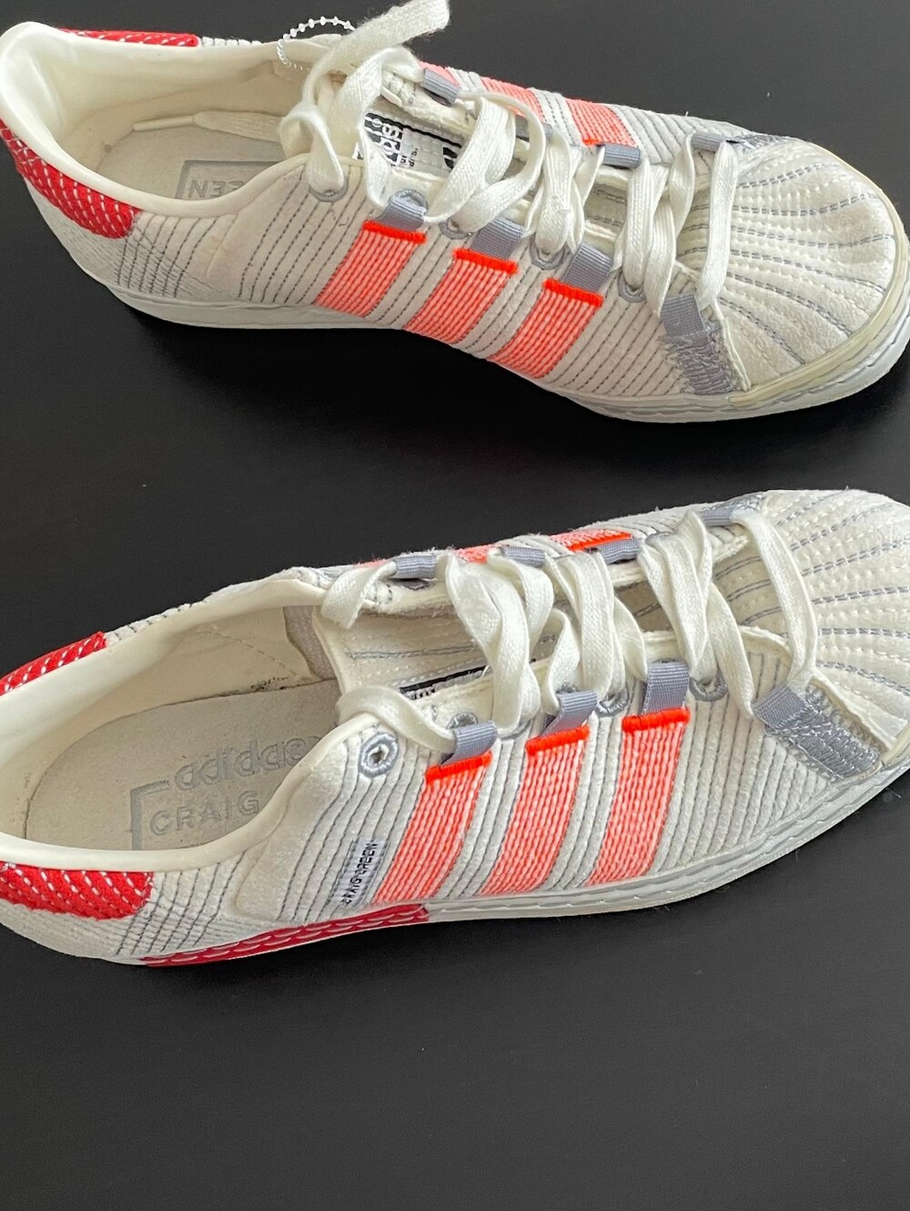 adidas Craig Green Off-White Sneakers with Orange Accents - Picture 9 of 9